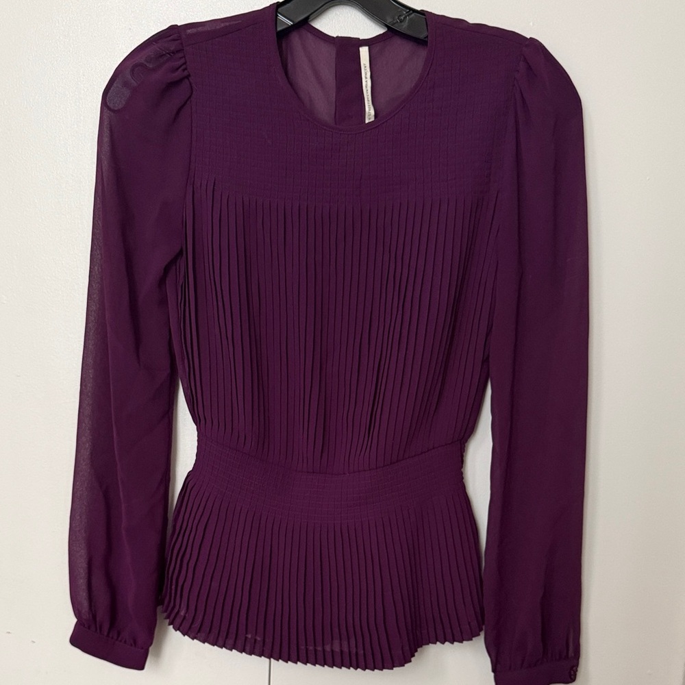 Twelfth Street by Cynthia Vincent Deep Purple Blouse size 0